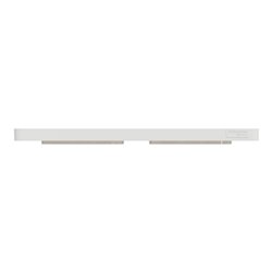Plaque de finition Odace Touch S520804KY Kvadrat en tissus Ocre et liseré blanc 2 postes