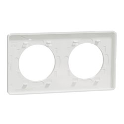 Plaque de finition Odace Touch S520804L Bronze brossé et blanc 2 postes