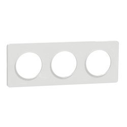 Plaque de finition Odace Touch S520806 Blanc 3 postes