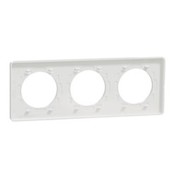 Plaque de finition Odace Touch S520806 Blanc 3 postes