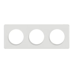 Plaque de finition Odace Touch S520806 Blanc 3 postes