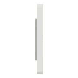 Plaque de finition Odace Touch S520806KG Kvadrat en tissus Perle et liseré blanc 3 postes