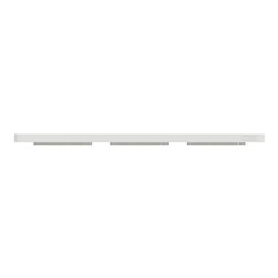 Plaque de finition Odace Touch S520806KG Kvadrat en tissus Perle et liseré blanc 3 postes