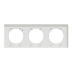 Plaque de finition Odace Touch S520806L Bronze brossé et blanc 3 postes