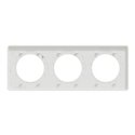 Plaque de finition Odace Touch S520806R Blanc et translucide blanc 3 postes