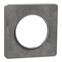 Plaque de finition Odace Touch S530802V Aluminium et ardoise 1 poste