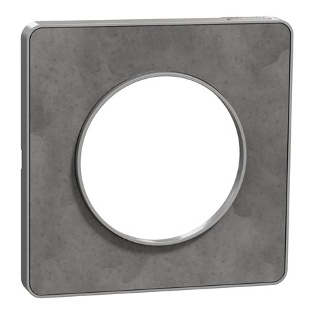 Plaque de finition Odace Touch S530802V Aluminium et ardoise 1 poste Plaque de finition Odace Touch S530802V Aluminium et ardoise 1 poste