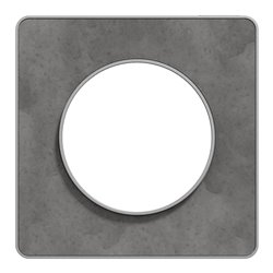 Plaque de finition Odace Touch S530802V Aluminium et ardoise 1 poste