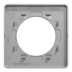 Plaque de finition Odace Touch S530802KG Kvadrat en tissus Perle liseré aluminium 1 poste