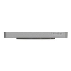 Plaque de finition Odace Touch S530802KG Kvadrat en tissus Perle liseré aluminium 1 poste