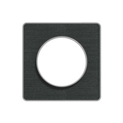 Plaque de finition Odace Touch S530802KB Kvadrat en tissus Ombre liseré aluminium 1 poste