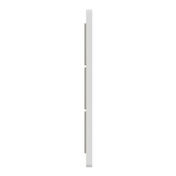 Plaque de finition Odace Touch S520816N Blanc et bois naturel 3 postes verticaux