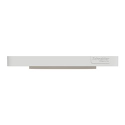 Plaque de finition Odace Touch S520816N Blanc et bois naturel 3 postes verticaux