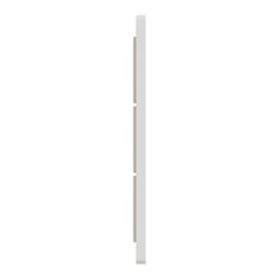 Plaque de finition Odace Touch S520816M Blanc et bois nordique 3 postes verticaux
