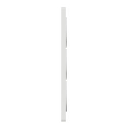 Plaque de finition Odace Touch S520816J Aluminium brossé et blanc 3 postes verticaux