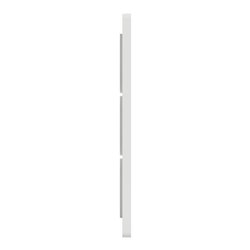 Plaque de finition Odace Touch S520816J Aluminium brossé et blanc 3 postes verticaux