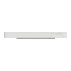 Plaque de finition Odace Touch S520816J Aluminium brossé et blanc 3 postes verticaux