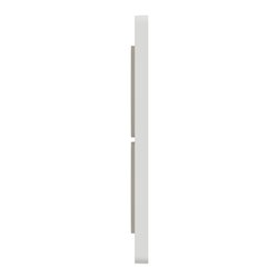 Plaque de finition Odace Touch S520814N Blanc et bois naturel 2 postes verticaux