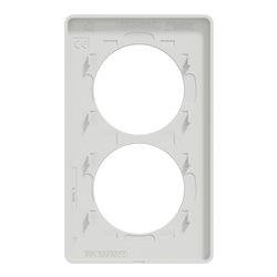 Plaque de finition Odace Touch S520814N Blanc et bois naturel 2 postes verticaux