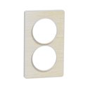 Plaque de finition Odace Touch S520814M Blanc et bois nordique 2 postes verticaux