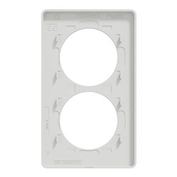 Plaque de finition Odace Touch S520814M Blanc et bois nordique 2 postes verticaux