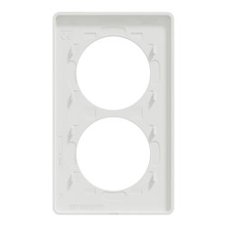 Plaque de finition Odace Touch S520814 Blanc 2 postes verticaux