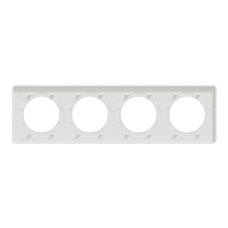 Plaque de finition Odace Touch S520808L Bronze brossé et blanc 4 postes
