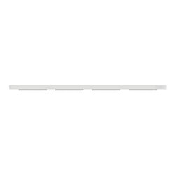 Plaque de finition Odace Touch S520808J Aluminium brossé et blanc 4 postes