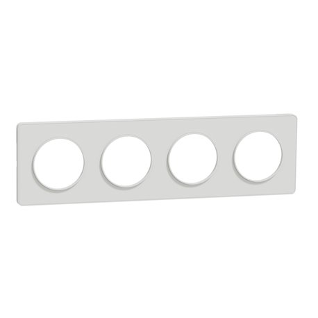 Plaque de finition Odace Touch S520808 Blanc 4 postes Plaque de finition Odace Touch S520808 Blanc 4 postes