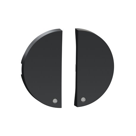 2 demi enjoliveur anthracite livré sans LED Odace S540298 Anthracite 