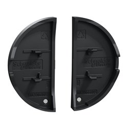 2 demi enjoliveur anthracite livré sans LED Odace S540298 Anthracite 