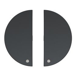 2 demi enjoliveur anthracite livré sans LED Odace S540298 Anthracite 