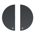 2 demi enjoliveur anthracite livré sans LED Odace S540298 Anthracite 