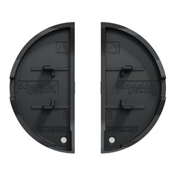 2 demi enjoliveur anthracite livré sans LED Odace S540298 Anthracite 