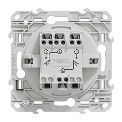 Bouton poussoir double Odace S520216 Blanc brillant 