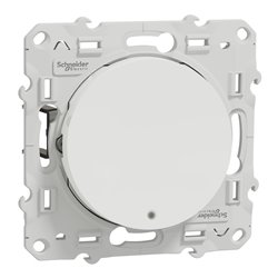 Bouton poussoir lumineux sans marquage Odace S525276 Blanc brillant 