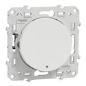 Bouton poussoir lumineux sans marquage Odace S525276 Blanc brillant 