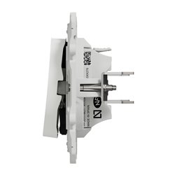 Bouton poussoir lumineux sans marquage Odace S525276 Blanc brillant 