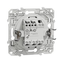 Bouton poussoir lumineux sans marquage Odace S525276 Blanc brillant 