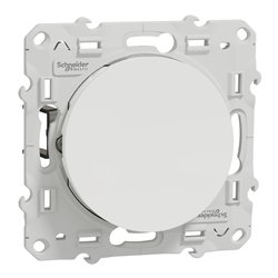 Bouton poussoir sans marquage Odace S525206 Blanc brillant 