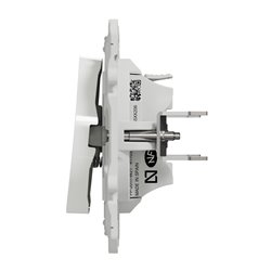 Bouton poussoir sans marquage Odace S525206 Blanc brillant 