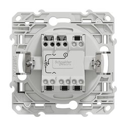 Bouton poussoir sans marquage Odace S525206 Blanc brillant 