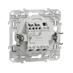 Bouton poussoir sans marquage Odace S525206 Blanc brillant 
