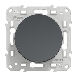 Bouton-poussoir à fermeture Odace S540206 Anthracite 