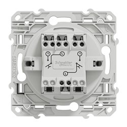 Bouton-poussoir double Odace S530216 Aluminium 