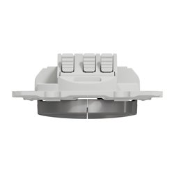 Bouton-poussoir double Odace S530216 Aluminium 