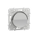 Bouton-poussoir Odace S530266 Aluminium avec porte-étiquette