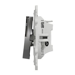 Bouton-poussoir Odace S530266 Aluminium avec porte-étiquette