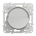 Bouton-poussoir Odace S530266 Aluminium avec porte-étiquette