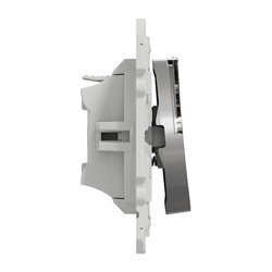 Bouton-poussoir Odace S530266 Aluminium avec porte-étiquette
